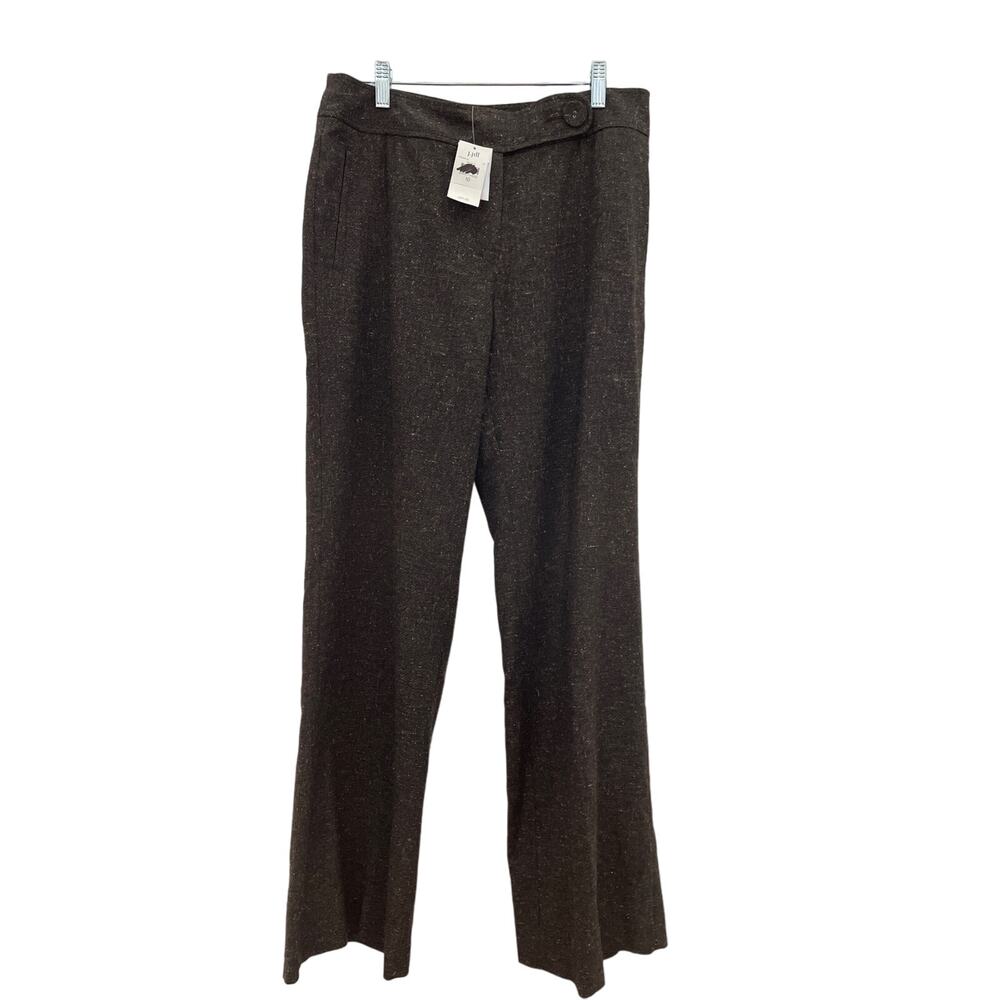 NWT J. Jill Womens Brown Tweed Pants 10 Workwear Career Classic